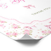 Pink Floral Bow Love Shack Books and Gifts ポスター (角)