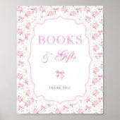 Pink Floral Bow Love Shack Books and Gifts ポスター (正面)