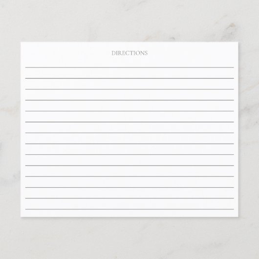 Pink Floral Bridal Shower Double Sided Recipe Card (裏面)