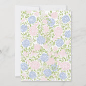 Pink  Floral Bridal Shower Invitation 招待状 (裏面)