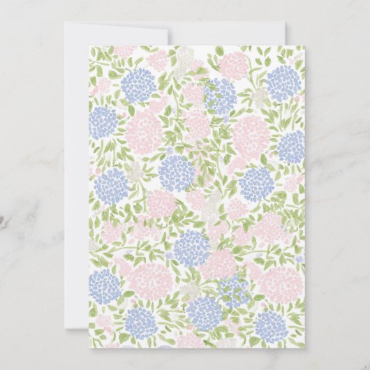 Pink Floral Bridal Shower Invitation 招待状 (裏面)