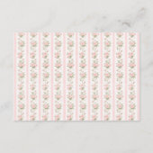 Pink Floral Bunny Diaper Raffle エンクロージャーカード (裏面)