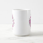 Pink Floral Butterfly Mug コーヒーマグカップ (中央)
