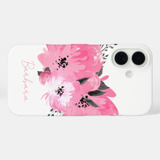 Pink Floral Case-Mate iPhoneケース (裏面 (横))