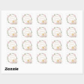 Pink Floral Chalice First Holy Communion Sticker スクエアシール (シート)