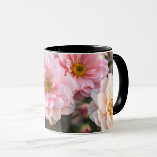 Pink Floral Coffee Cup マグカップ (正面右)