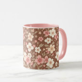 Pink Floral Coffee Mug マグカップ (正面右)