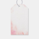 Pink Floral Coquette Bow bunny  ギフトタグ (裏面)