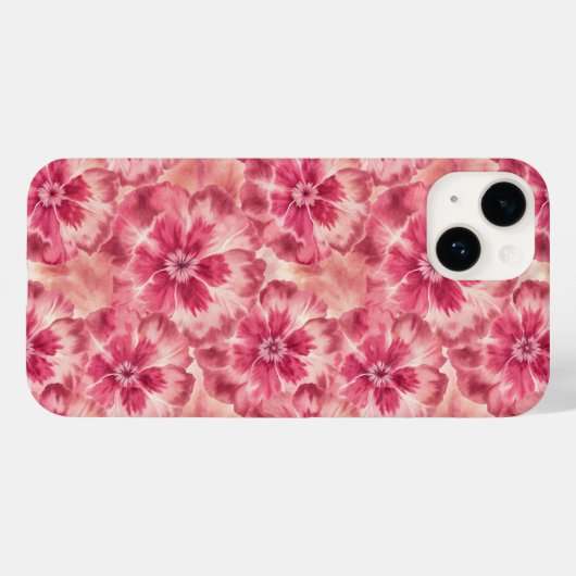 Pink Floral Coquette Case-Mate iPhoneケース (裏面 (横))