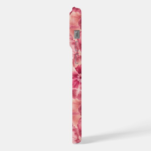 Pink Floral Coquette iPhoneケース (左側面)