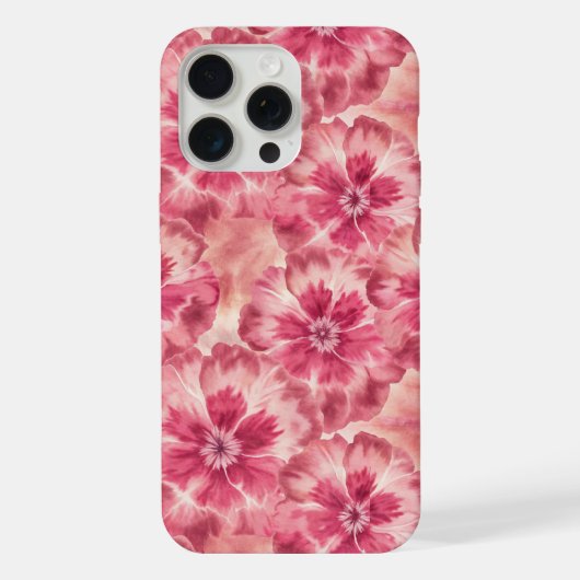 Pink Floral Coquette iPhoneケース (裏面)