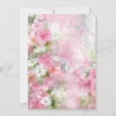 Pink Floral Cowgirl Boots Wedding  招待状 (裏面)