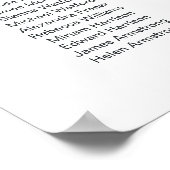 Pink Floral Cross Angel Baptism Seating Chart ポスター (角)