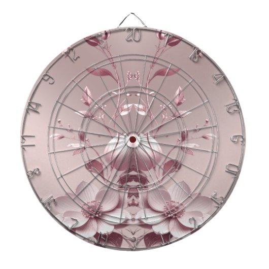 Pink Floral Dartboard ダーツボード (正面)