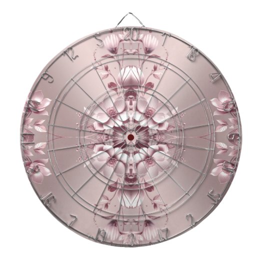 Pink Floral Dartboard ダーツボード (正面)