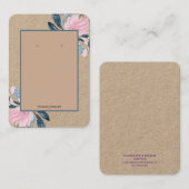 Pink Floral Earring Display Holder 名刺 (正面/裏面)