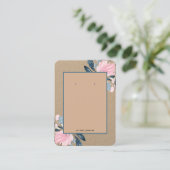 Pink Floral Earring Display Holder 名刺 (スタンド正面)