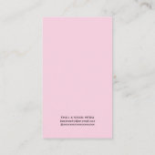 Pink Floral Earring Display Holder Card 名刺 (裏面)