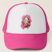 Pink Floral Easter Egg – Spring Art - boné キャップ (正面)