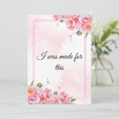 Pink Floral Empowering Quote Art シーズンカード (スタンド正面)