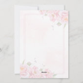 Pink Floral Empowering Quote Art シーズンカード (裏面)