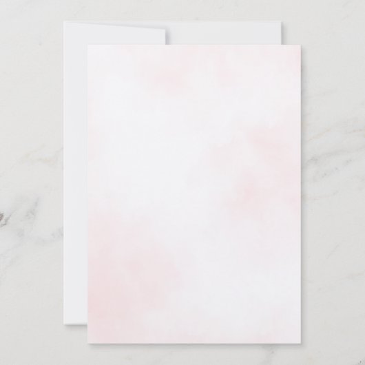 Pink Floral Fairy Garden 3rd Birthday Invitation 招待状 (裏面)