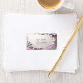 Pink Floral Frame Address Label ラベル (インサイチュ)