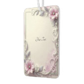 Pink Floral Frame Air Freshener カーエアーフレッシュナー (左)