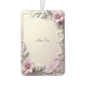 Pink Floral Frame Air Freshener カーエアーフレッシュナー (裏面)