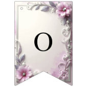 Pink Floral Frame Bunting Flag バンティングフラッグ (第2の旗)