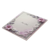 Pink Floral Frame Ceramic Tile タイル (側面)