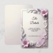 Pink Floral Frame Detail Enclosure エンクロージャーカード (正面/裏面)