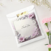 Pink Floral Frame Favor Bag フェイバーバッグ (封をした状態)