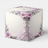 Pink Floral Frame Favor Box フェイバーボックス (裏面サイド)