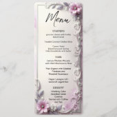 Pink Floral Frame Menu メニュー (正面)