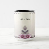 Pink Floral Frame Mug マグカップ (中央)