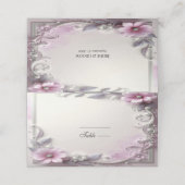 Pink Floral Frame Place Card プレイスカード (外部開封)