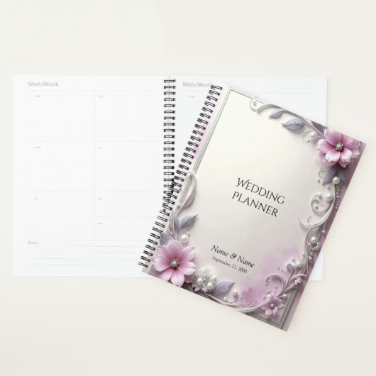 Pink Floral Frame Planner プランナー手帳 (ディスプレー)