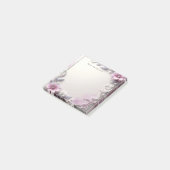 Pink Floral Frame Post it Notes ポストイット (アングル)