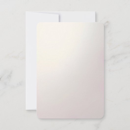 Pink Floral Frame RSVP Card (裏面)