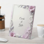 Pink Floral Frame Tabletop Signs 台座サイン (インサイチュ)