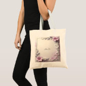 Pink Floral Frame Tote Bag トートバッグ (正面(商品))