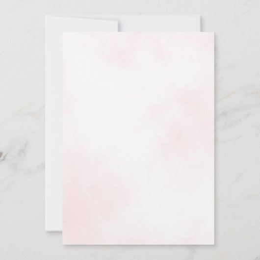 Pink Floral Garden Fairy First Birthday 招待状 (裏面)