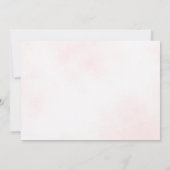 Pink Floral Garden Fairy First Birthday Photo 招待状 (裏面)