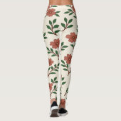 Pink Floral Garden Legging Print レギンス (裏面)