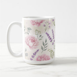 Pink Floral Garden Mug コーヒーマグカップ