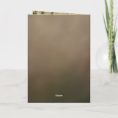 Pink Floral Gold Clock Belated Birthday Card カード (裏面)