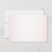 Pink Floral Golden Peach Modern Wedding Party 出欠カード (裏面)