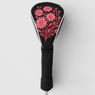 Pink Floral Golf Club Headcover  ゴルフヘッドカバー