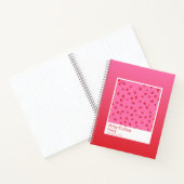 Pink Floral Gradient Spiral Notebook ノートブック (内部)
